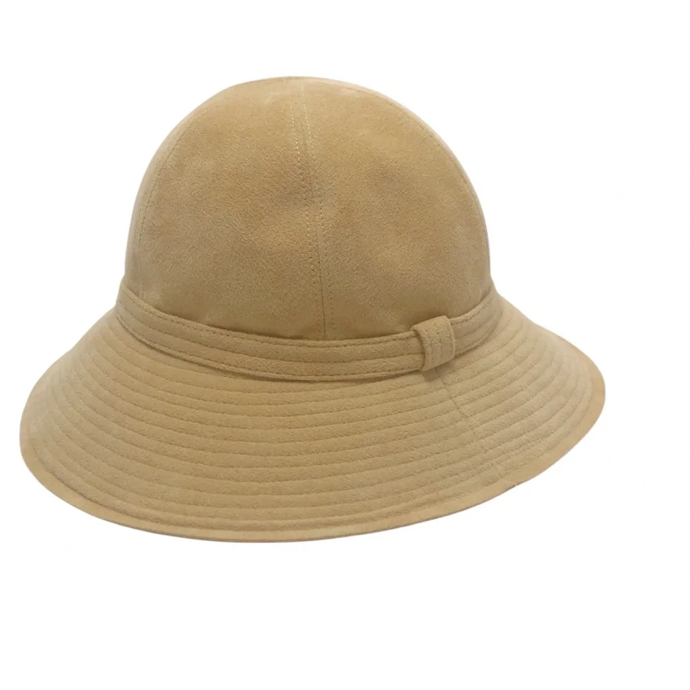 Halston Vintage | 1972 Tan Ultra Suede Bucket Hat ASO Cover of Newsweek 70s